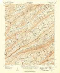 Waiteville Virginia Historical topographic map, 1:62500 scale, 15 X 15 Minute, Year 1951