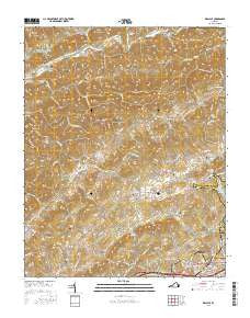 Wallace Virginia Current topographic map, 1:24000 scale, 7.5 X 7.5 Minute, Year 2016