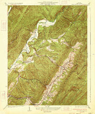 Warm Springs Run Virginia Historical topographic map, 1:31680 scale, 7.5 X 7.5 Minute, Year 1933