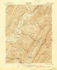 Warm Springs Run Virginia Historical topographic map, 1:31680 scale, 7.5 X 7.5 Minute, Year 1933