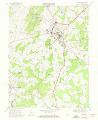 Warrenton Virginia Historical topographic map, 1:24000 scale, 7.5 X 7.5 Minute, Year 1966
