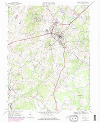 Warrenton Virginia Historical topographic map, 1:24000 scale, 7.5 X 7.5 Minute, Year 1966