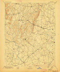 Warrenton Virginia Historical topographic map, 1:62500 scale, 15 X 15 Minute, Year 1894