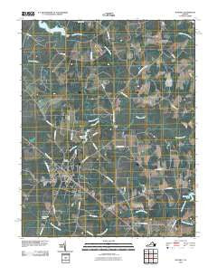 Waverly Virginia Historical topographic map, 1:24000 scale, 7.5 X 7.5 Minute, Year 2010