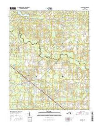Waverly Virginia Current topographic map, 1:24000 scale, 7.5 X 7.5 Minute, Year 2016