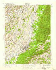 Waynesboro Virginia Historical topographic map, 1:62500 scale, 15 X 15 Minute, Year 1934