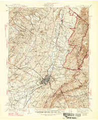Waynesboro Virginia Historical topographic map, 1:62500 scale, 15 X 15 Minute, Year 1939