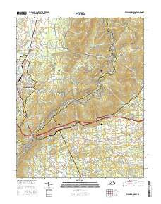 Waynesboro East Virginia Current topographic map, 1:24000 scale, 7.5 X 7.5 Minute, Year 2016
