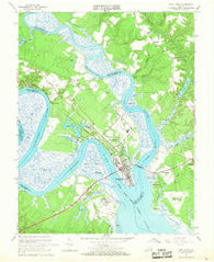 West Point Virginia Historical topographic map, 1:24000 scale, 7.5 X 7.5 Minute, Year 1965