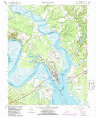 West Point Virginia Historical topographic map, 1:24000 scale, 7.5 X 7.5 Minute, Year 1965