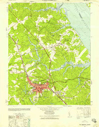 Williamsburg Virginia Historical topographic map, 1:24000 scale, 7.5 X 7.5 Minute, Year 1952