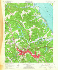 Williamsburg Virginia Historical topographic map, 1:24000 scale, 7.5 X 7.5 Minute, Year 1965