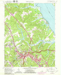 Williamsburg Virginia Historical topographic map, 1:24000 scale, 7.5 X 7.5 Minute, Year 1965