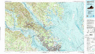 Williamsburg Virginia Historical topographic map, 1:100000 scale, 30 X 60 Minute, Year 1984