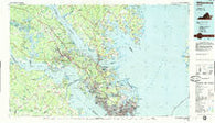 Williamsburg Virginia Historical topographic map, 1:100000 scale, 30 X 60 Minute, Year 1984