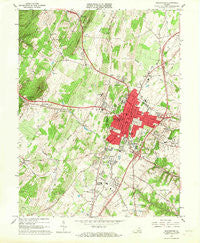Winchester Virginia Historical topographic map, 1:24000 scale, 7.5 X 7.5 Minute, Year 1966
