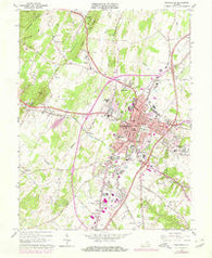 Winchester Virginia Historical topographic map, 1:24000 scale, 7.5 X 7.5 Minute, Year 1966