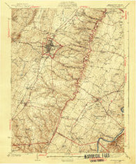 Winchester Virginia Historical topographic map, 1:62500 scale, 15 X 15 Minute, Year 1942