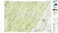 Winchester Virginia Historical topographic map, 1:100000 scale, 30 X 60 Minute, Year 1983