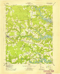 Windsor Virginia Historical topographic map, 1:31680 scale, 7.5 X 7.5 Minute, Year 1944