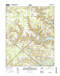 Windsor Virginia Current topographic map, 1:24000 scale, 7.5 X 7.5 Minute, Year 2016