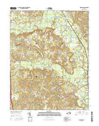 Woodford Virginia Current topographic map, 1:24000 scale, 7.5 X 7.5 Minute, Year 2016