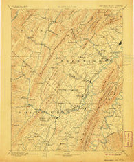 Woodstock Virginia Historical topographic map, 1:125000 scale, 30 X 30 Minute, Year 1892