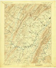 Woodstock Virginia Historical topographic map, 1:125000 scale, 30 X 30 Minute, Year 1892