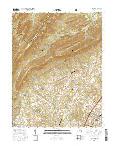 Woodstock Virginia Current topographic map, 1:24000 scale, 7.5 X 7.5 Minute, Year 2016