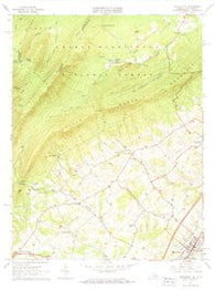 Woodstock Virginia Historical topographic map, 1:24000 scale, 7.5 X 7.5 Minute, Year 1966
