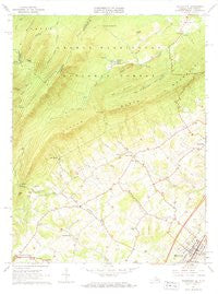 Woodstock Virginia Historical topographic map, 1:24000 scale, 7.5 X 7.5 Minute, Year 1966