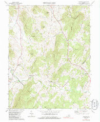 Woodville Virginia Historical topographic map, 1:24000 scale, 7.5 X 7.5 Minute, Year 1971