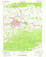 Wytheville Virginia Historical topographic map, 1:24000 scale, 7.5 X 7.5 Minute, Year 1968