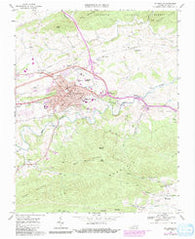 Wytheville Virginia Historical topographic map, 1:24000 scale, 7.5 X 7.5 Minute, Year 1968