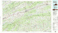Wytheville Virginia Historical topographic map, 1:100000 scale, 30 X 60 Minute, Year 1982
