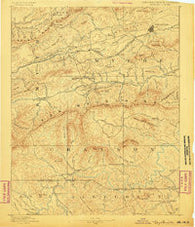 Wytheville Virginia Historical topographic map, 1:125000 scale, 30 X 30 Minute, Year 1889