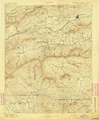 Wytheville Virginia Historical topographic map, 1:125000 scale, 30 X 30 Minute, Year 1889