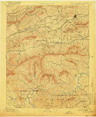 Wytheville Virginia Historical topographic map, 1:125000 scale, 30 X 30 Minute, Year 1892