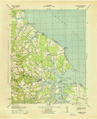 Yeocomico Virginia Historical topographic map, 1:31680 scale, 7.5 X 7.5 Minute, Year 1943