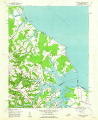 Yeocomico River Virginia Historical topographic map, 1:24000 scale, 7.5 X 7.5 Minute, Year 1943