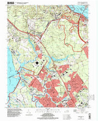 Yorktown Virginia Historical topographic map, 1:24000 scale, 7.5 X 7.5 Minute, Year 1994