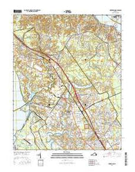 Yorktown Virginia Current topographic map, 1:24000 scale, 7.5 X 7.5 Minute, Year 2016