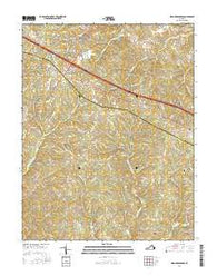 Zion Crossroads Virginia Current topographic map, 1:24000 scale, 7.5 X 7.5 Minute, Year 2016