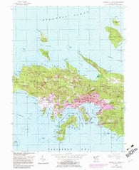Central St. Thomas Virgin Islands Historical topographic map, 1:24000 scale, 7.5 X 7.5 Minute, Year 1955