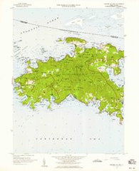 Western St. John Virgin Islands Historical topographic map, 1:24000 scale, 7.5 X 7.5 Minute, Year 1958