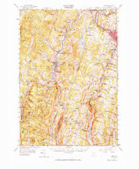 Barre Vermont Historical topographic map, 1:62500 scale, 15 X 15 Minute, Year 1957