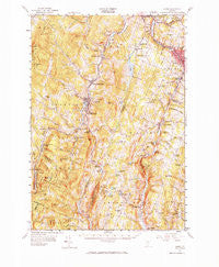 Barre Vermont Historical topographic map, 1:62500 scale, 15 X 15 Minute, Year 1957