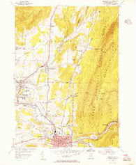 Bennington Vermont Historical topographic map, 1:24000 scale, 7.5 X 7.5 Minute, Year 1954