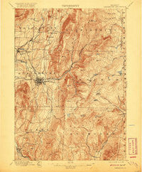 Bennington Vermont Historical topographic map, 1:62500 scale, 15 X 15 Minute, Year 1898
