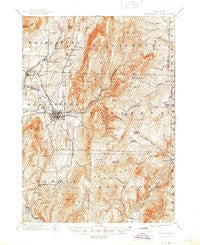 Bennington Vermont Historical topographic map, 1:62500 scale, 15 X 15 Minute, Year 1898